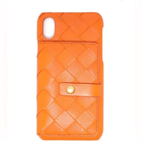 BOTTEGA VENETA Leather iPhone XS Logo Smart Phone Case - Picture 1 of 7